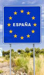 sign at the border of Spain