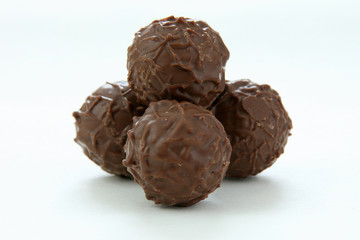 Trüffelpraline gestapelt