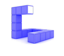 Naklejka premium cubic 3d perspective