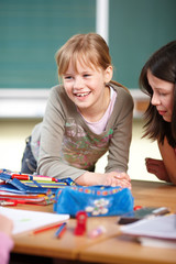 Fototapeta premium Spass in der Schule