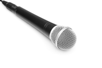 Microphone isolated on white