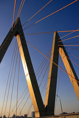 Bridge "Millennium" in the summer evening in Kazan.