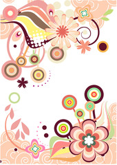 Abstract vector floral background