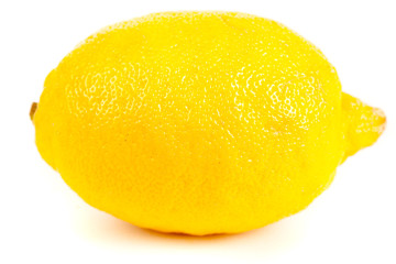 Fresh yellow lemon isolated on white