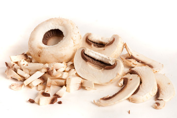 Sliced mushrooms