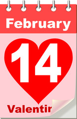 Valentine Day, calendar