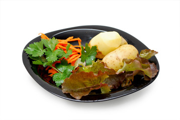 Natural form foods. Fast food. Shot in a studio.