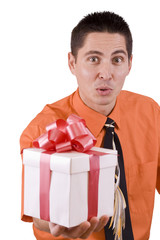 Man with gift