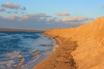 falaise de sable naturelle
