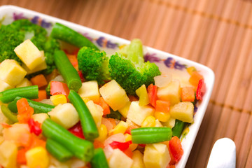 Сhopped vegetables mixture