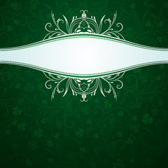green background with shamrock