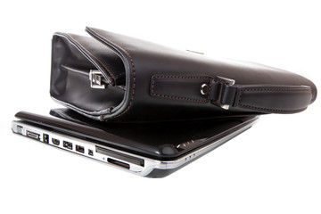 Laptop and Man's Bag