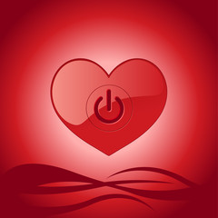 power of love vector valentine background