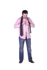 Fototapeta premium Casual Man Dressing Up