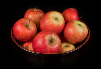Red apples in a basket