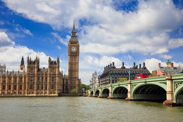 Obraz premium Big Ben i Houses of Parliament, Londyn, Wielka Brytania