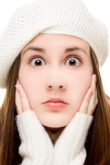 Beautiful girl in winter outfit