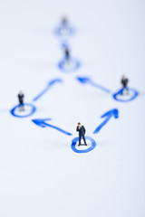 A team works together