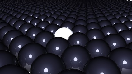 Obraz premium black balls white group business teamwork