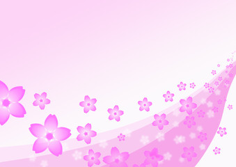 向かってくる桜の花びら