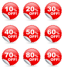 Discount label and sticker, Vector