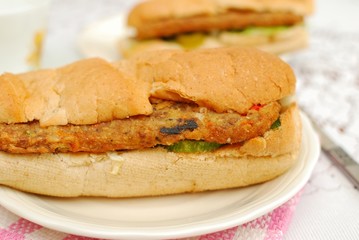 Healthy vegetarian sandwich