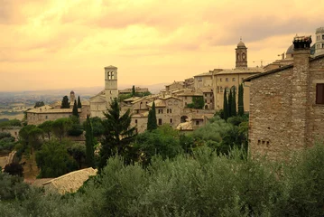 Deurstickers Assisi (Italy) at sunset © giemmephoto