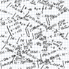 Seamless pattern with formulas