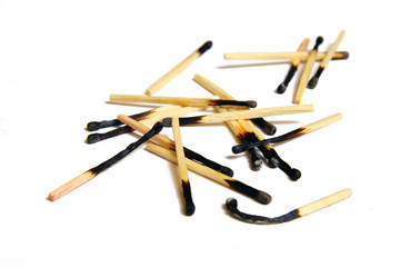 Burned matches