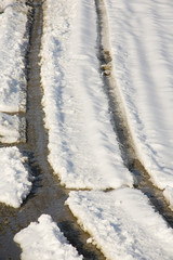 signes in the snow