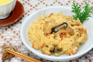 boiled rice with assorted mixtures
