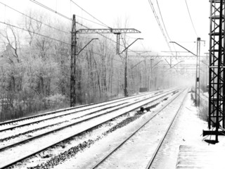 station in winter