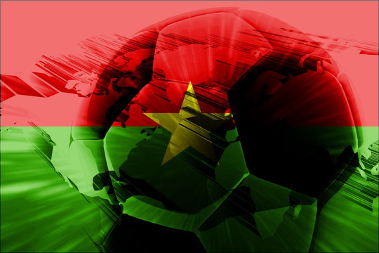 Burkina Faso flag soccer