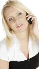 portrait of telephoning woman