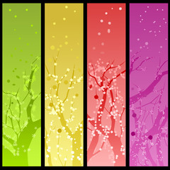 Spring blossom banners