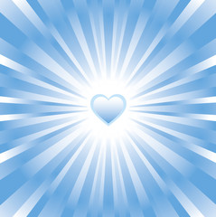 Blue glowing heart background