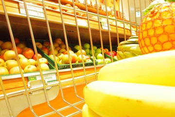 Shopping, Einkaufswagen, Lebensmittel-Shop