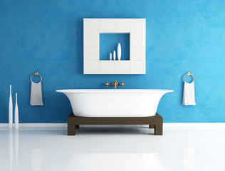 Fototapeta na wymiar niebieska łazienka