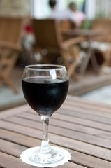 Red wine glass