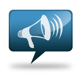 Speech bubble shaped icon 