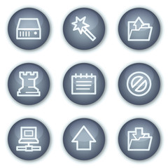 Data web icons, mineral circle buttons series
