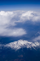 Bird's Eye view of Mt. Hood in Oregon, USA.