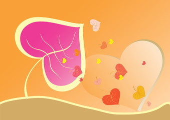 Abstract background from autumn leaves