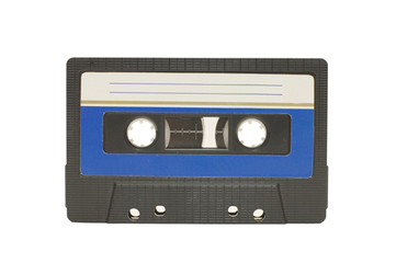 Audio cassette isolated on white background