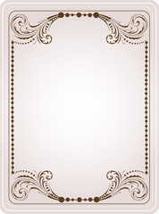 Vintage floral background vector with copy space vector