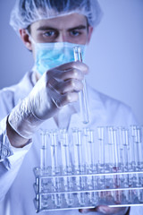 Male researcher in the laboratory