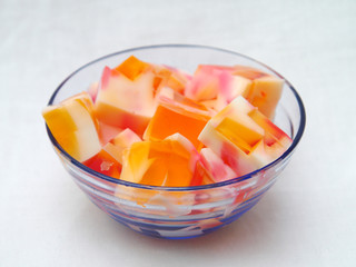 A bowl with jelly in it