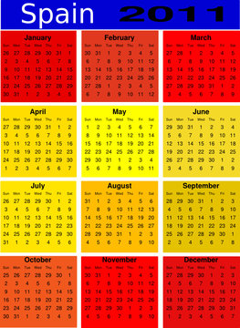 calendar spain