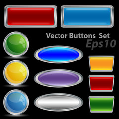 vector buttons. Eps 10 version
