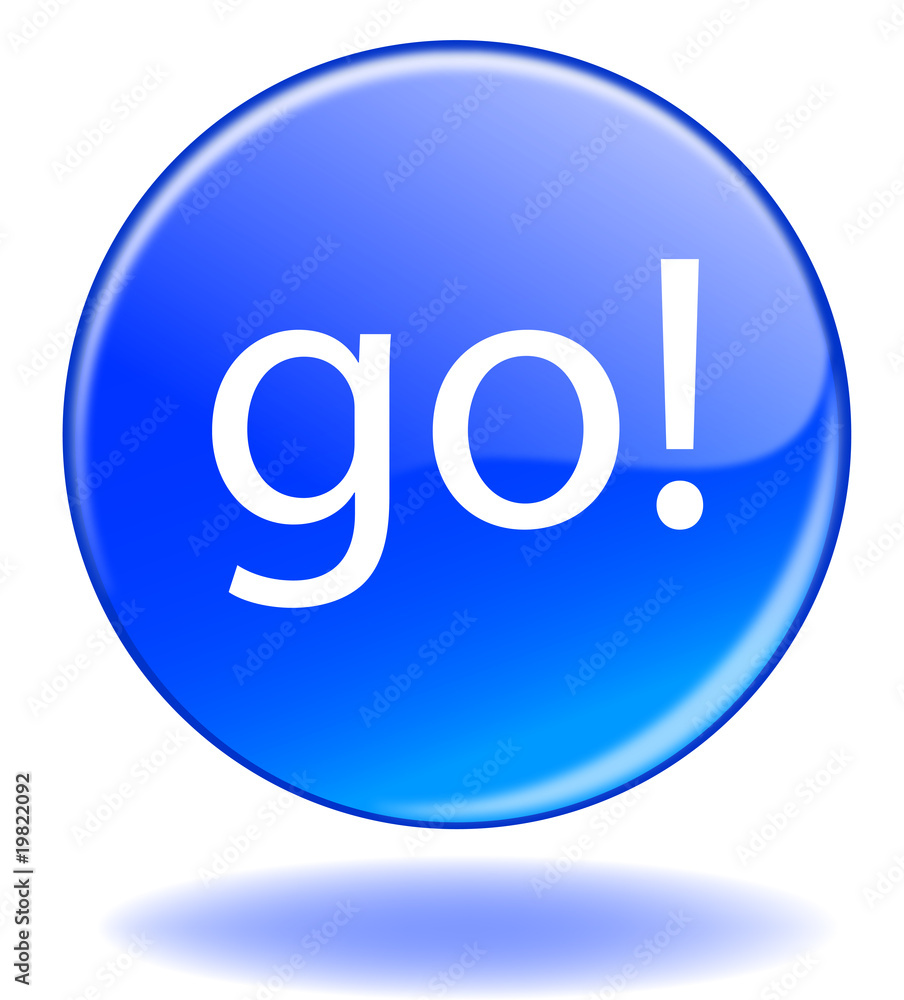 Aufkleber go! web button (ok continue enter click here now validate next)